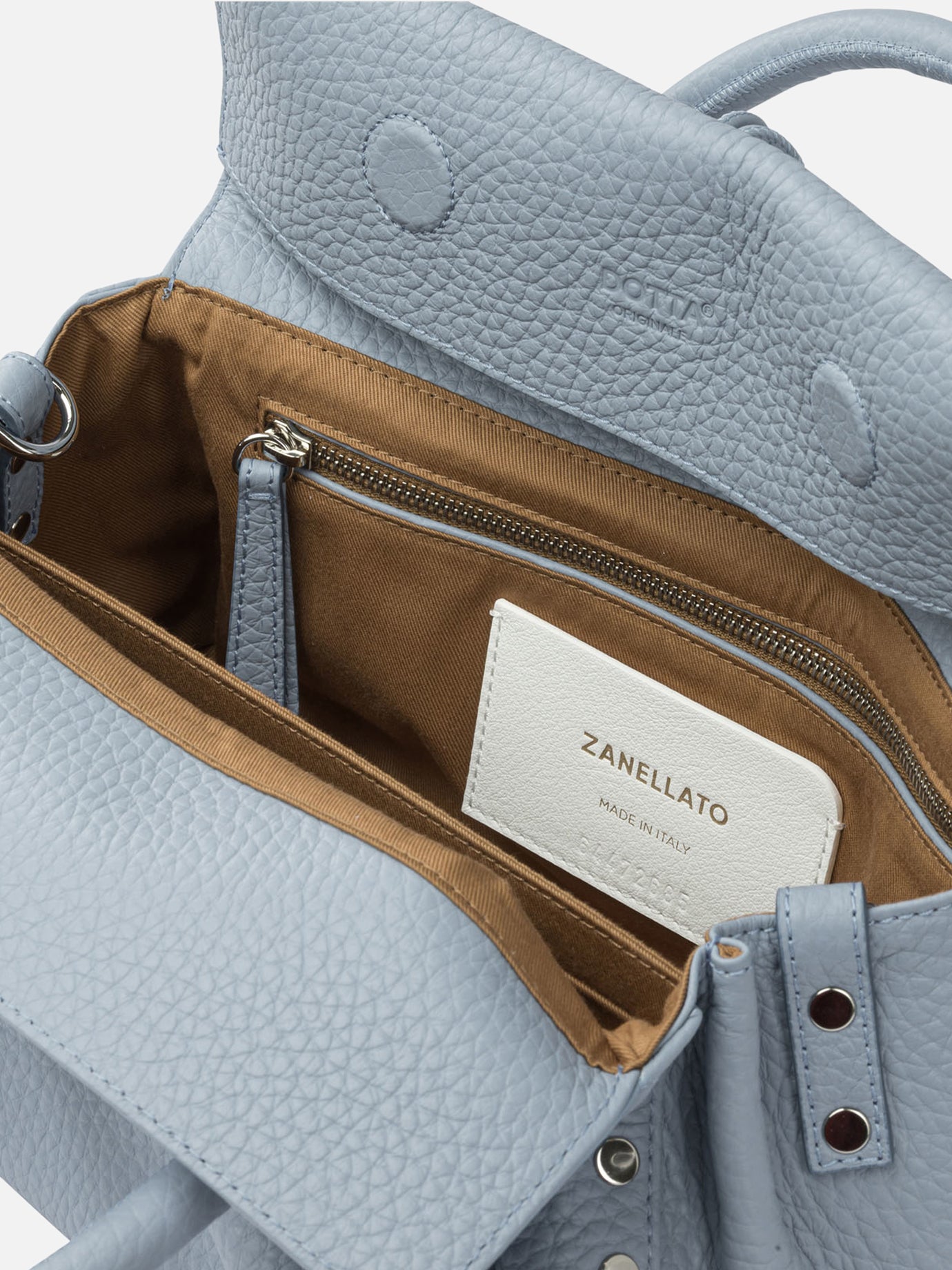 Borse medie 100% cow leather - 100% cotton  Blu - Zanellato Donna | PDP | VIETTI Online Store | thumbnail_5